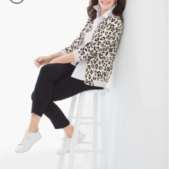 Chicos..Zip Up Sweater Animal Print Size 3 (16-18) - Picture 2 of 10